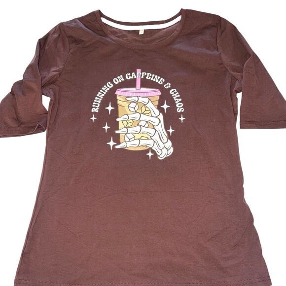 Woman’s shirt size Large funny ice coffee Shirt - Picture 1 of 2
